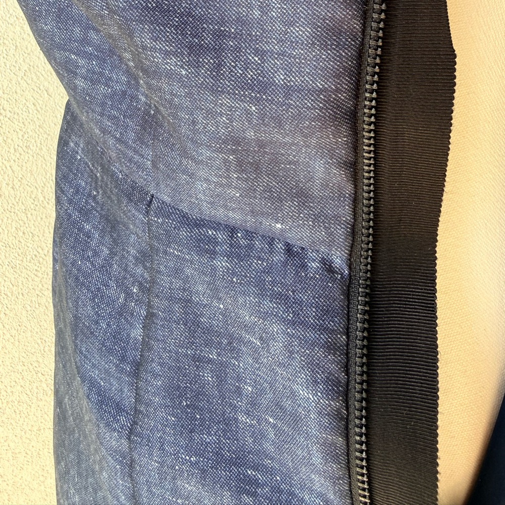 Milly stunning Coco sleeveless sheath dress fabric mimics denim Pockets like new - Picture 9 of 9